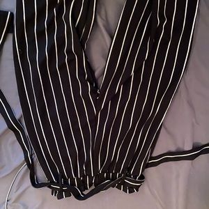 Flowy Black and White Dress Pants